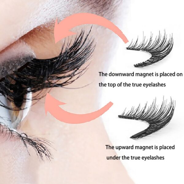 Cílios magnéticos, LEKOFO,  Natural Mink Eye Lashes, 5 Cílios Magnéticos, 4 Pares Ímãs, Faux Lashes Pinças, 8Pcs - Image 33