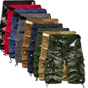 Bermudas masculina, militares, algodão, táticos de camuflagem do exército, calças curtas casuais soltas, plus size, novo em marca, 2023