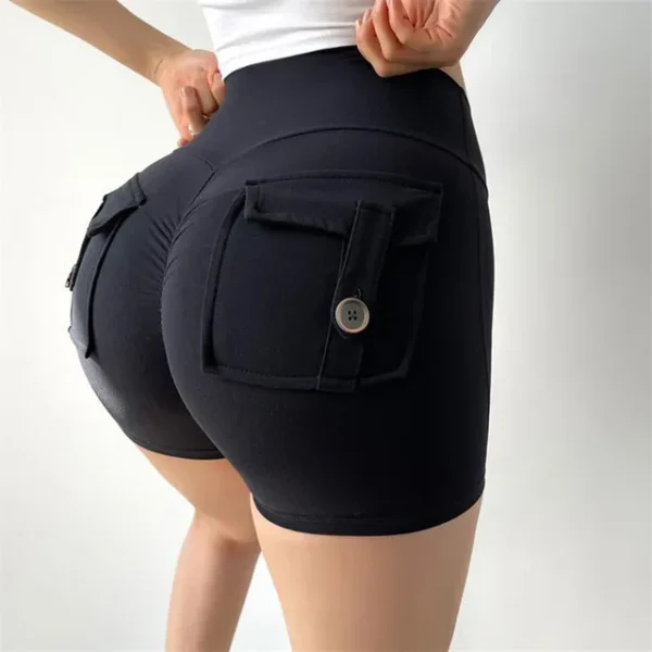 Shorts feminino, TRY TO BN, esporte, shorts bolsos, ginásio sexy, cintura alta workout push up espólio scrunch biker, de fitness ciclismo collants - Image 8