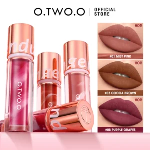Batom lip gloss, O.TWO.O, Maquiagem Impermeável Velvet Non-stick Cup 8 Cores Lip Tint Matte Long Lasting Sexy Red Liquid Lip Stick