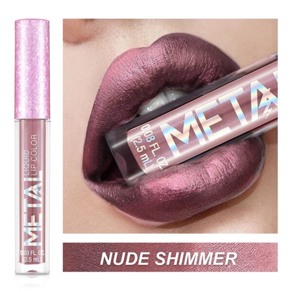 Batom brilho labial diamante perolado, batom líquido hidratante, impermeável, beleza, sexy, 18 cores - Image 5