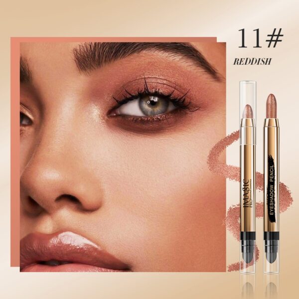 Sombra em lápis, Imagic-glitter, brilho, fosco, marcador, bicho-da-seda blush, pigmento natural, longa vida, 12 cores. - Image 16