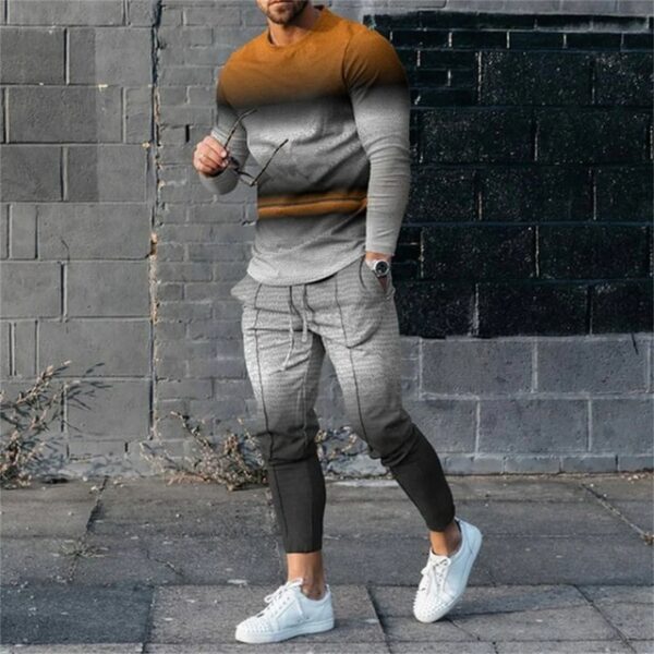Calças de moletom + blusa manga comprida, vintage, Moletom extragrande, Roupas masculinas, Outono, Streetwear, conjunto 2 peças, 2023 - Image 23