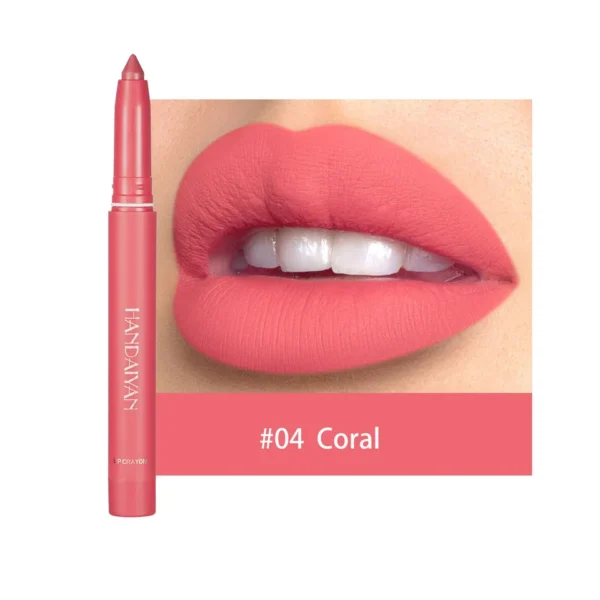 Batom/Caneta, lipstick, Nude Pink Matte, Brilho labial monocromático, impermeável, batom de longa duração, lápis de lábios maquiagem, 12 cores - Image 6