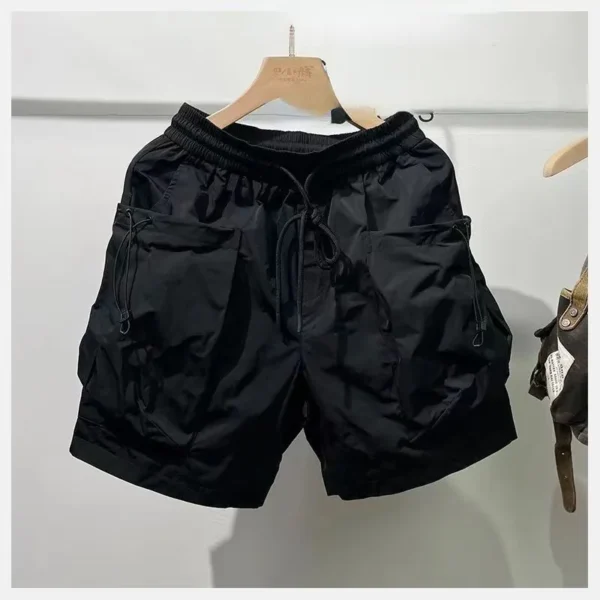 Shorts masculino streetwear, solto, Harajuku, de bolso múltiplo, shorts de fitness casual ao ar livre de secagem rápida, moda de alta qualidade - Image 8