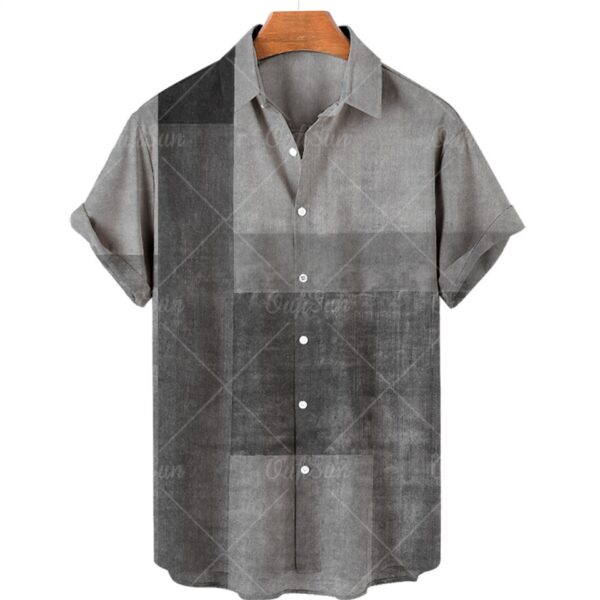 Camisas masculina manga curta,  Oversized Xadrez Floral, Tops Botões, Casuais Verão, Roupas De Luxo Sociais Homens Havaí Camisas 5XL - Image 27