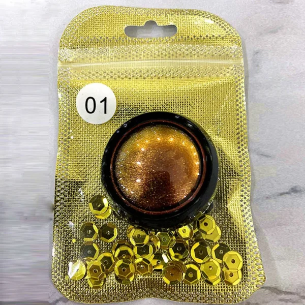 Sombras em pó monocromática camaleão, brilho metálico, paleta de sombra, pigmento radiante, maquiagem olhos brilhantes, cosméticos - Image 4