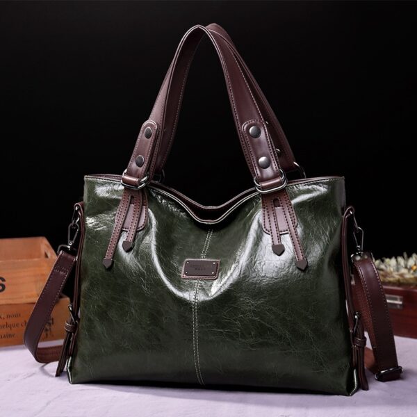 Bolsas casual feminina, de couro macia, de ombro vintage de grande capacidade, bolsa de mão transversal para senhoras, nova moda, 2023 - Image 10