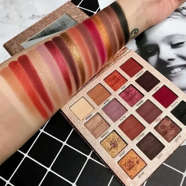 Sombras em pó, paleta 16 cores fosca, Imagic,, pigmentada, nova chegada - Image 6