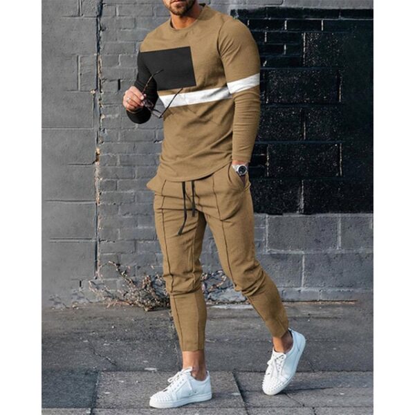 Calças de moletom + blusa manga comprida, vintage, Moletom extragrande, Roupas masculinas, Outono, Streetwear, conjunto 2 peças, 2023 - Image 10