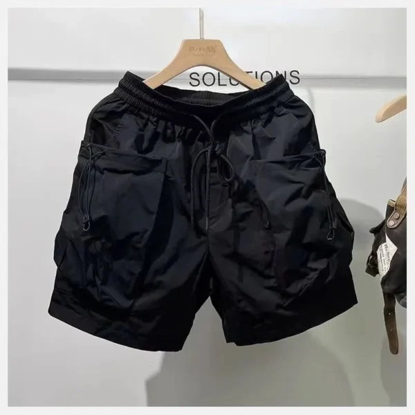 Shorts masculino streetwear, solto, Harajuku, de bolso múltiplo, shorts de fitness casual ao ar livre de secagem rápida, moda de alta qualidade - Image 2