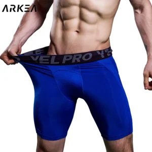 Shorts masculino de compressão, 2023, ginásio, elasticidade, shorts collants, secagem rápida skinny correndo roupas esportivas dos homens de fitness magro