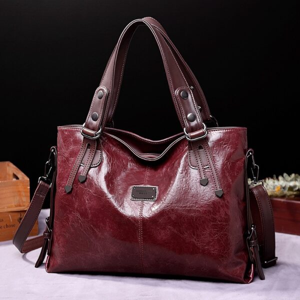 Bolsas casual feminina, de couro macia, de ombro vintage de grande capacidade, bolsa de mão transversal para senhoras, nova moda, 2023 - Image 8