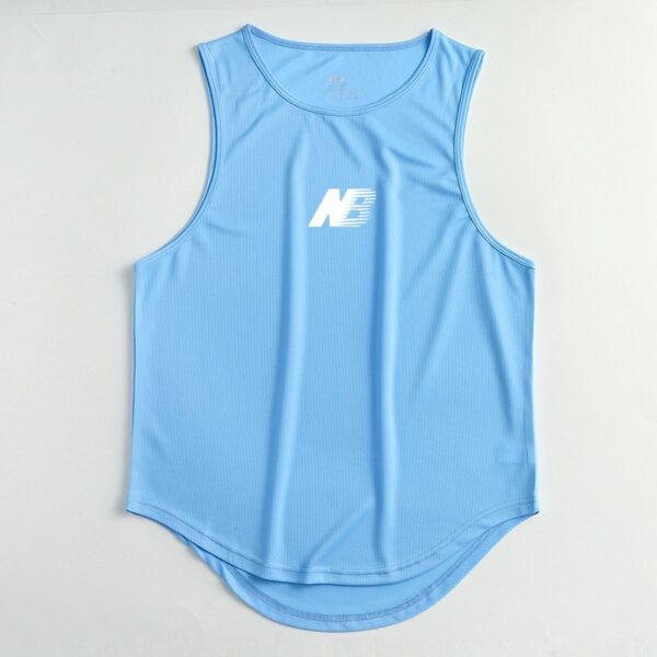 Camisetas regata masculina Men's Gym Fitness Training, verão, secagem rápida, Silm Fit, Bodybuilding - Image 4