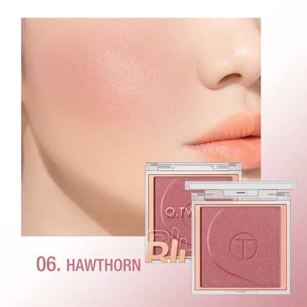 Blush Pó-O.TW O.O-Paleta Matte, Brilho Natural, Misturas de Longa Duração, Rosa Pêssego, Face Cheek,  6 Cores - Image 10