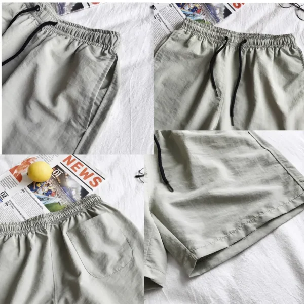 Shorts masculino impermeáveis, calção de praia, esportes de corrida, calça curta casual fitness, verão, 2023 - Image 5
