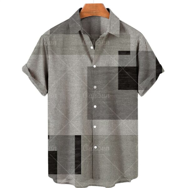 Camisas masculina manga curta,  Oversized Xadrez Floral, Tops Botões, Casuais Verão, Roupas De Luxo Sociais Homens Havaí Camisas 5XL - Image 21