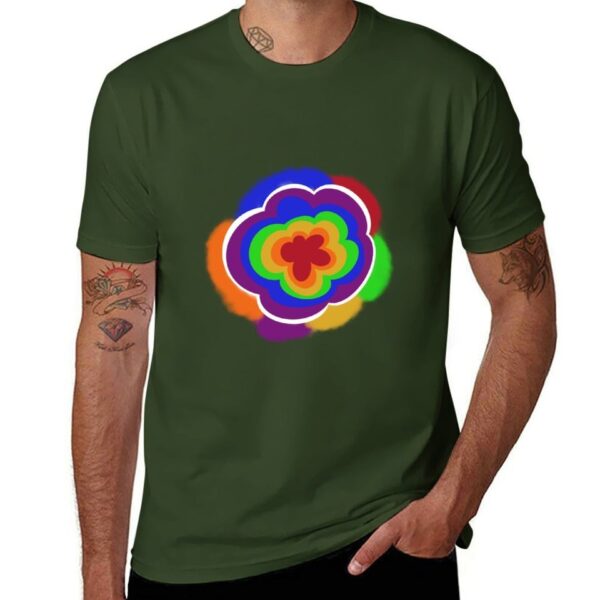 Camisetas masculina LGBTQ manga curta, flor do orgulho, camisas de gato - Image 2