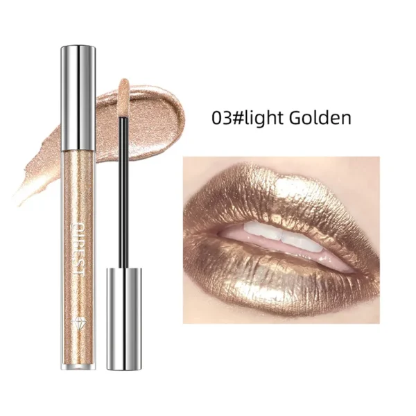 Batom brilho labial diamante perolado, batom líquido hidratante, impermeável, beleza, sexy, 18 cores - Image 39