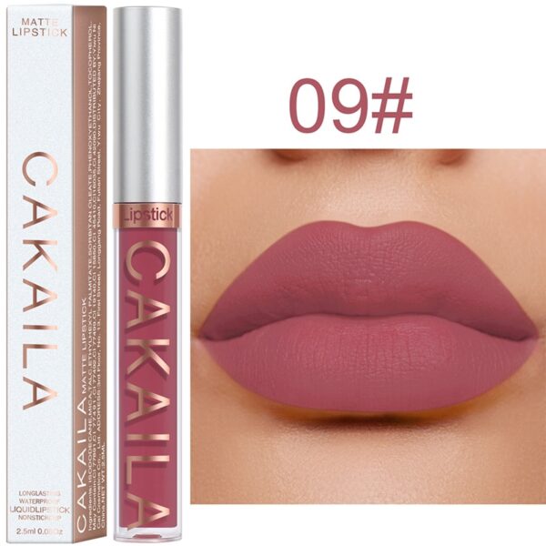 Batom líquido fosco de veludo, nude, maquiagem à prova d água, longa duração, vermelho brilho labial sexy glaze - Image 43