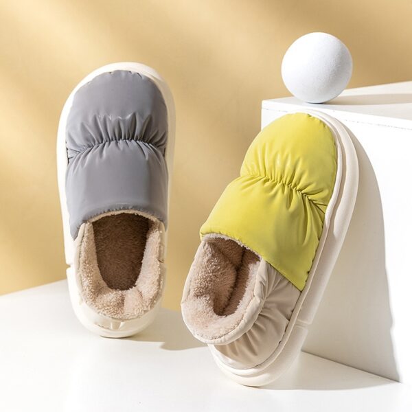 Chinelos de inverno unissex, Comwarm, torradas, chinelos de algodão de pelúcia quente, antiderrapante sola grossa, para casais novo