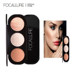 Blush pigmento, Focallure-Paleta De Péssego Maquiagem, Nutrição Mineral, Tonalidade De Bochecha, Contorno De Rosto, Blush Em Pó, Creme, 5 Cores