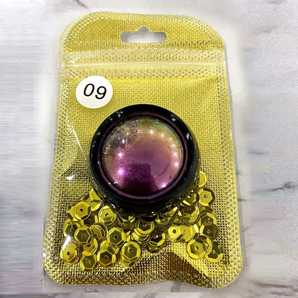 Sombras em pó monocromática camaleão, brilho metálico, paleta de sombra, pigmento radiante, maquiagem olhos brilhantes, cosméticos - Image 11