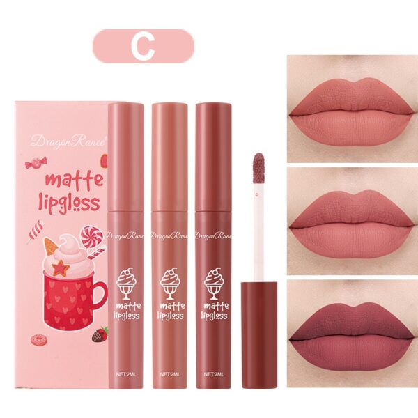 Batom líquido, 3 pçs conjunto, doce matte velvet, esmalte à prova d água de longa duração não-marcação natural lábio matiz kit  yzl1 - Image 49