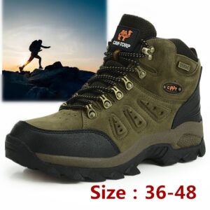 Botas masculina/feminina Tamanho grande 48, botas de caminhada, verão inverno ao ar livre, quente não deslizamento, ao ar livre trabalho tornozelo bota queda