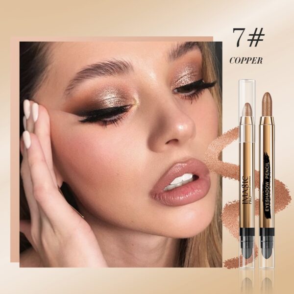 Sombra em lápis, Imagic-glitter, brilho, fosco, marcador, bicho-da-seda blush, pigmento natural, longa vida, 12 cores. - Image 7