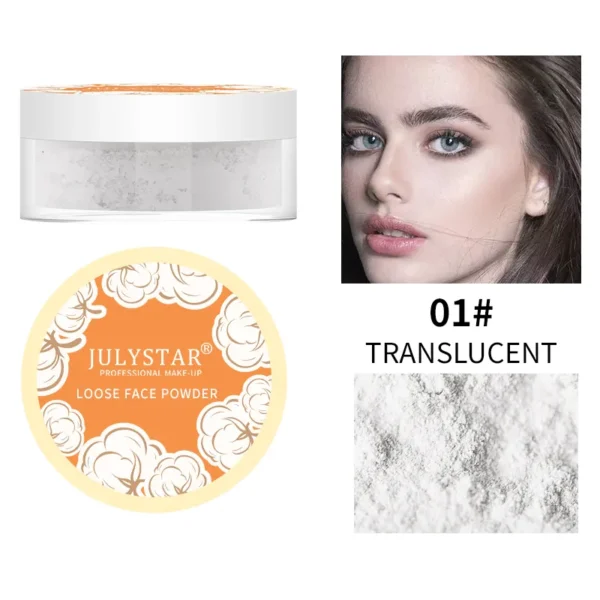 Pó facial mineral translúcido, Loose Powder Setting, Shrink Pore Impermeável Matte Finish Maquiagem Cosméticos Long-Last Oil Control - Image 8