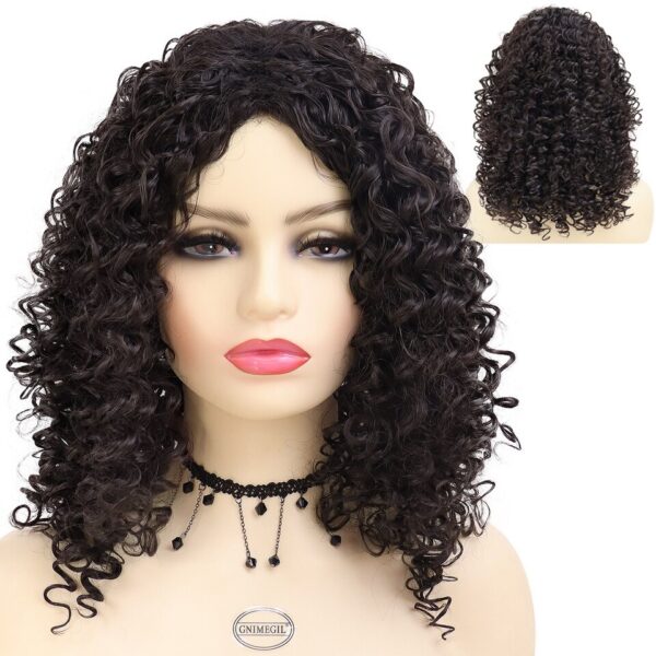 Perucas sintética Afro, GNIMEGIL, cor ruiva, longa, perucas encaracoladas, macia, grossa, onda profunda, cabelo feminino. - Image 8