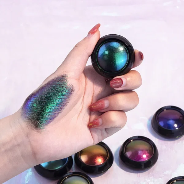 Sombras em pó monocromática camaleão, brilho metálico, paleta de sombra, pigmento radiante, maquiagem olhos brilhantes, cosméticos - Image 10