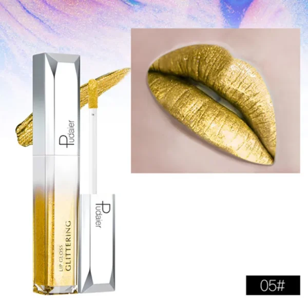 Batom brilho labial diamante perolado, batom líquido hidratante, impermeável, beleza, sexy, 18 cores - Image 12