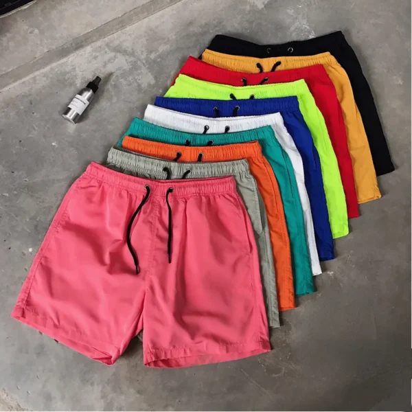 Shorts masculino impermeáveis, calção de praia, esportes de corrida, calça curta casual fitness, verão, 2023 - Image 2