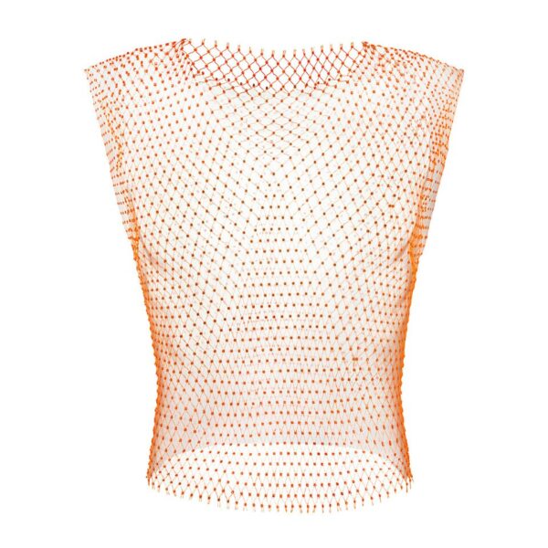 Camisetas masculina sem manga, arrastão, CLEVER MENMODE, Sexy Tank Tops, Strass Brilhante See-Through Colete Oco, Sem Mangas T-Shirt, Transparente - Image 8
