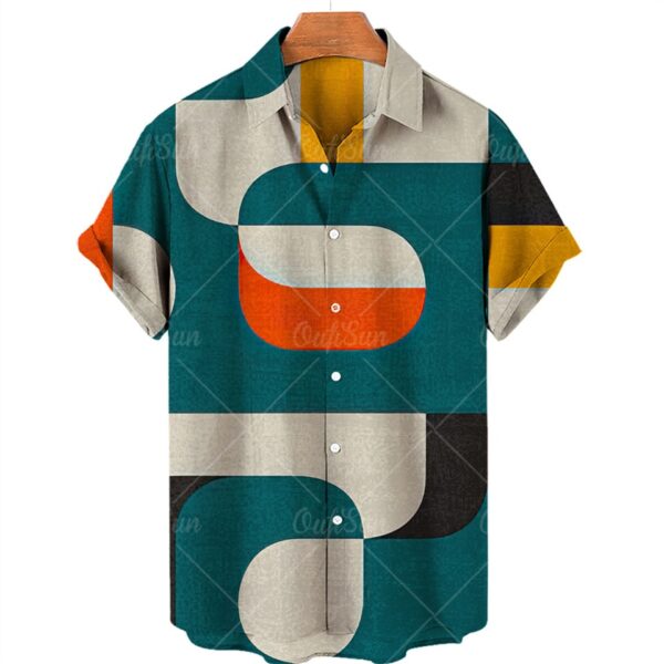 Camisas masculina manga curta,  Oversized Xadrez Floral, Tops Botões, Casuais Verão, Roupas De Luxo Sociais Homens Havaí Camisas 5XL - Image 4