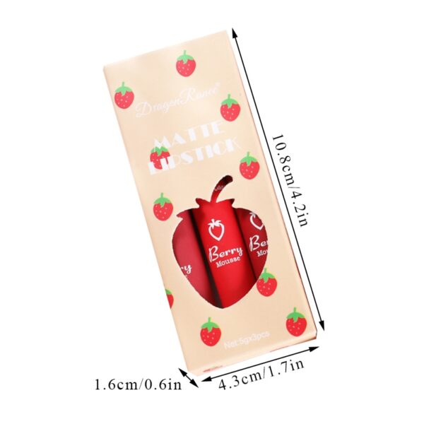 Batom líquido, 3 pçs conjunto, doce matte velvet, esmalte à prova d água de longa duração não-marcação natural lábio matiz kit  yzl1 - Image 45