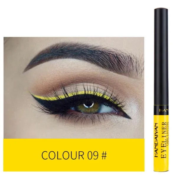Sombras líquida Impermeável, Eyeliner Pen Set ( caneta ), de longa duração, fosco colorido Eye Liner, Quick Dry cosméticos, branco, forro verde, 12 cores - Image 10
