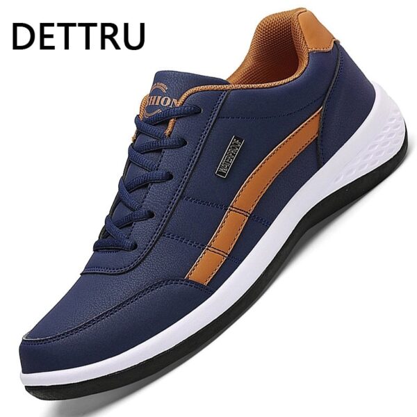 Sapatos masculino de couro respirável, de lazer, marca de luxo, England Trend - Image 8