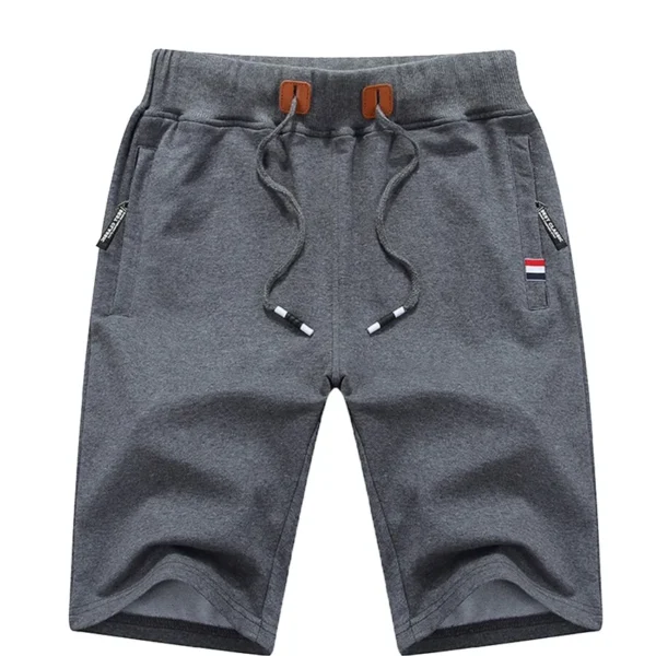 Bermudas masculina de algodão, casual, calças de verão, roupas de praia pretas, marca clássica, novo, 2023 - Image 3