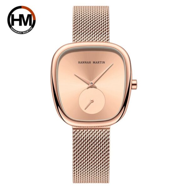 Relógio de pulso feminino 2023 nova chegada tonneau, design moda casual, pulseira simples elegante, senhoras, quartzo - Image 9
