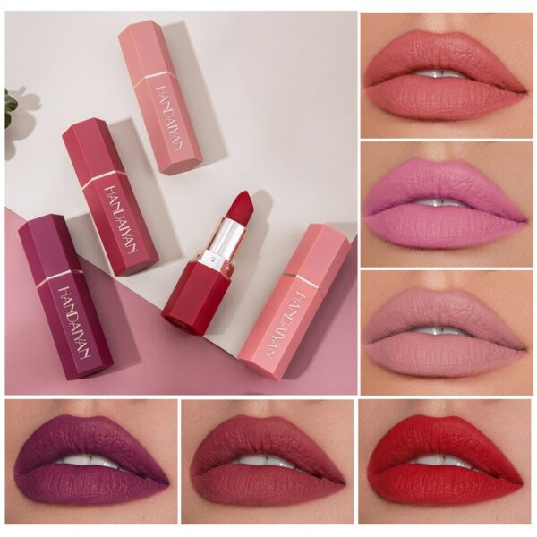 Batom Matte HANDAIYAN 6 Cores, Lip Gloss LippenstiftTinted Bálsamo 24 Horas Impermeável. - Image 8