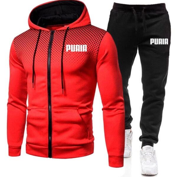Calças de moletom + blusa com capuz com zíper, calça casual fitness, roupas esportivas para jogging, estampa inverno, 2023 - Image 7