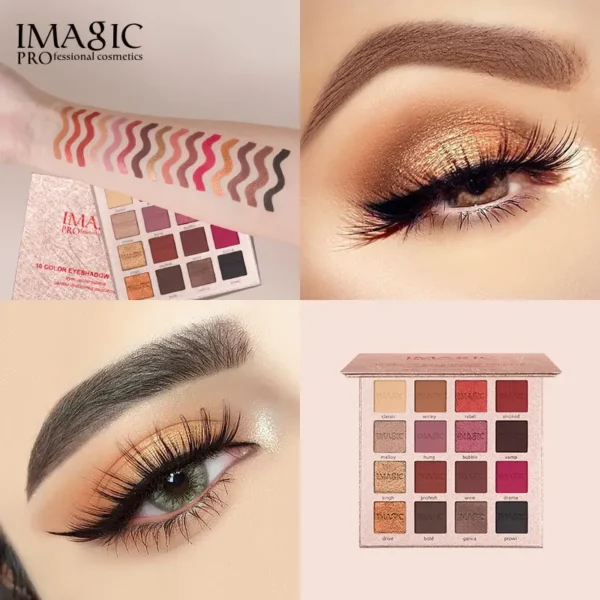 Sombras em pó, paleta 16 cores fosca, Imagic,, pigmentada, nova chegada - Image 9