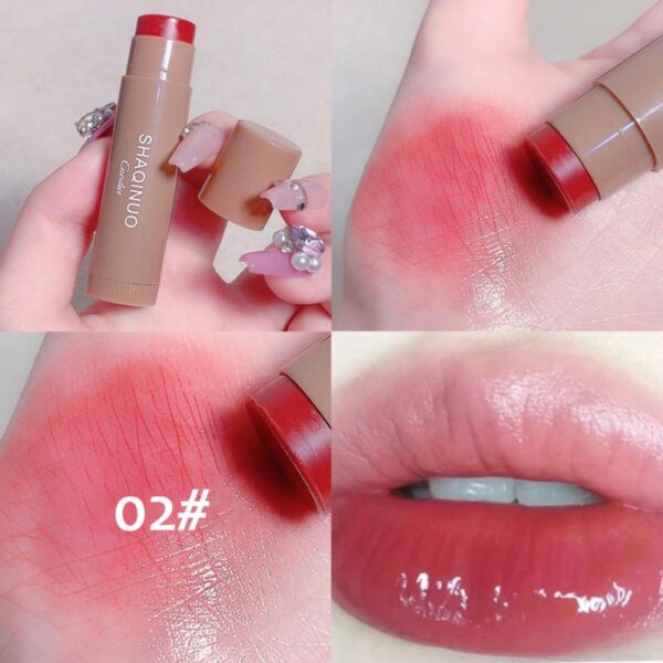 Batom hidratante, Rachadura seca rachado, Loção labial, Esmalte labial vívido, Vermelho matizado, Outono, Inverno - Image 3