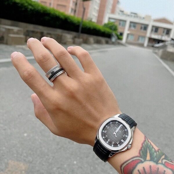 Anéis unissex, de engrenagem rotativa, 925 Sterling Silver, Jóias Premium Europeu, Casais Moda, Marca de Luxo, Presente - Image 14