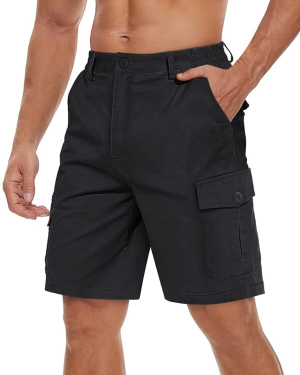Bermudas de algodão, respirável, Tacvasen, casual, multi-bolsos, trabalho, caminhadas, tático, ao ar livre, verão - Image 6