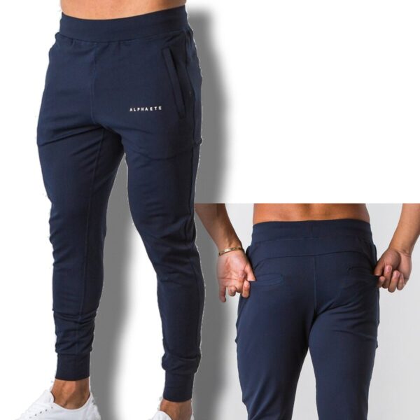 Calças masculina de algodão fina respirável, casual, de boca de feixe, esportes de treino de corrida, musculação, novo 2023 - Image 9