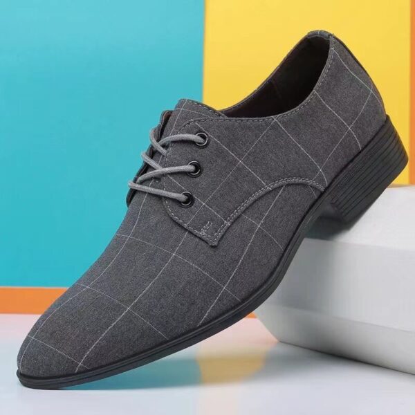 Sapatos de couro masculino Oxford de laca, sapatos luxuosos, sapatos de dedo apontado, sapatos clássicos Derby, tamanho 38-48 - Image 2